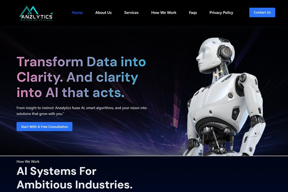 Anzlytics website