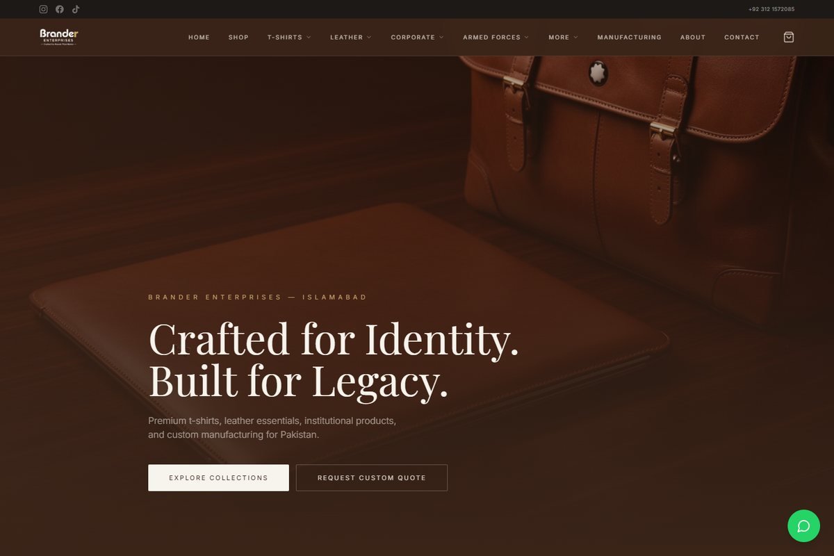 Brander Enterprises website
