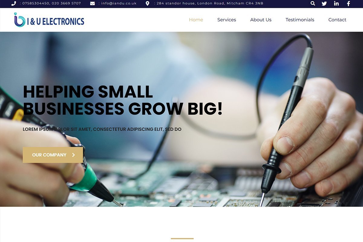 I & U Electronics website